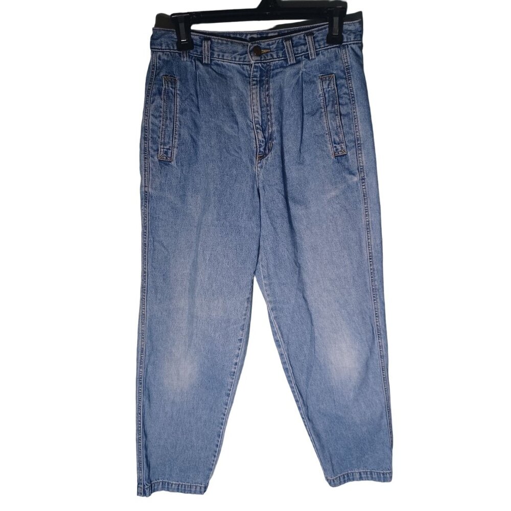 Vintage Liz Wear Jeans Womens 12 P High-Waisted 90s Denim Pleated Mom Tapered